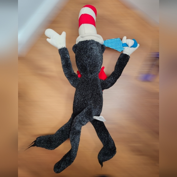 Vintage Coleco 1983 Dr. Seuss Cat In The Hat with Umbrella Plush Doll 26" GUC - Picture 4 of 7